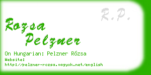 rozsa pelzner business card